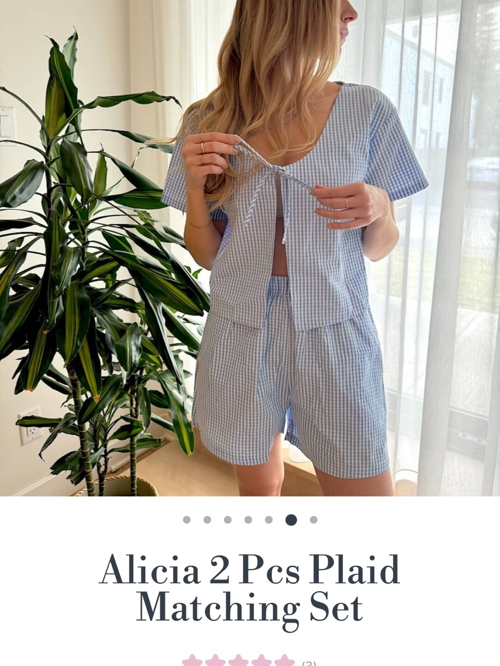 Blue plaid shirt set - Nordic Peace, size large